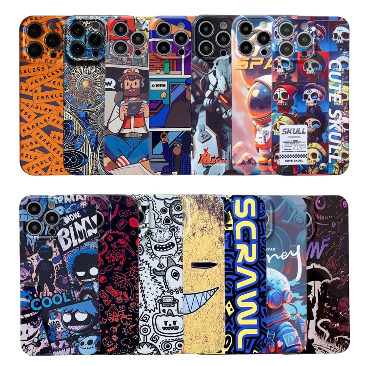 Painted Pattern Precise Hole PC Phone Case, For iPhone 15
