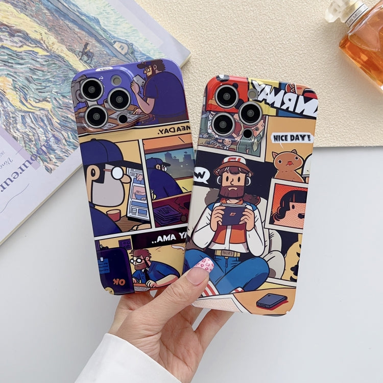 Painted Pattern Precise Hole PC Phone Case, For iPhone 12 Pro Max