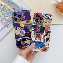 Load image into Gallery viewer, Painted Pattern Precise Hole PC Phone Case, For iPhone 15