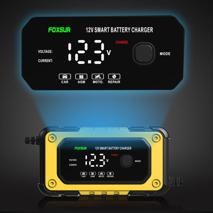 FOXSUR FBC1206E 6A 12V Car / Motorcycle Smart Battery Charger, AU Plug, US Plug, EU Plug, UK Plug