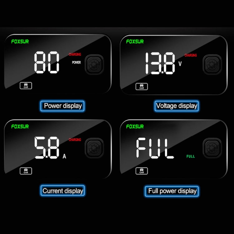 FOXSUR FBC1206E 6A 12V Car / Motorcycle Smart Battery Charger, AU Plug, US Plug, EU Plug, UK Plug