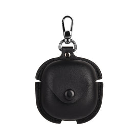 Leather TWS Earphone Protective Case with Hook, For Samsung Galaxy Buds Live / Pro