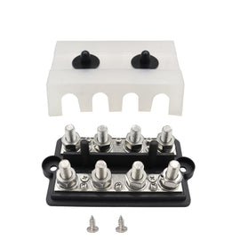 RV Modified Yacht Double-row 4-way Busbar with Dust Cover, CP-3156 M8, CP-3157 M10