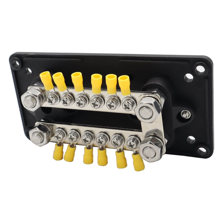 150A 12-48V RV Yacht Modified Double Row 12-way M6 Terminal Busbar with 12pcs Terminals, CP-3158, CP-3159