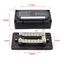 Load image into Gallery viewer, 150A 12-48V RV Yacht Modified Double Row 12-way M6 Terminal Busbar with 12pcs Terminals, CP-3158, CP-3159