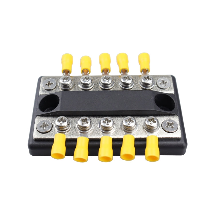 CP-4002 100A 48V RV Yacht Modified Double Row 5-way Busbar with 10pcs Terminals, CP-4002
