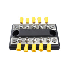 CP-4002 100A 48V RV Yacht Modified Double Row 5-way Busbar with 10pcs Terminals, CP-4002