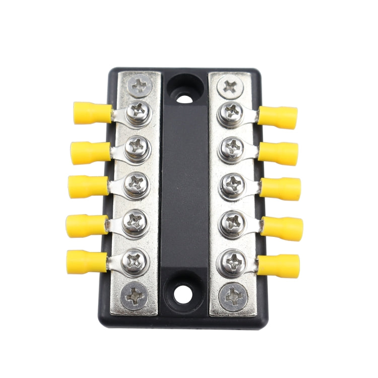 CP-4002 100A 48V RV Yacht Modified Double Row 5-way Busbar with 10pcs Terminals, CP-4002