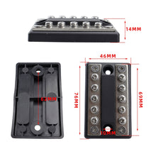 Load image into Gallery viewer, CP-4002 100A 48V RV Yacht Modified Double Row 5-way Busbar with 10pcs Terminals, CP-4002