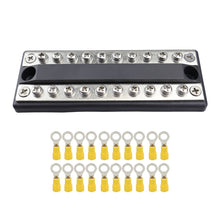 Load image into Gallery viewer, CP-4051 100A 48V RV Yacht Modified Double Row 10-way Busbar with 20pcs Terminals, CP-4051