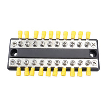 Load image into Gallery viewer, CP-4051 100A 48V RV Yacht Modified Double Row 10-way Busbar with 20pcs Terminals, CP-4051