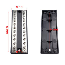 Load image into Gallery viewer, CP-4051 100A 48V RV Yacht Modified Double Row 10-way Busbar with 20pcs Terminals, CP-4051