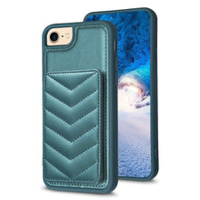 Load image into Gallery viewer, BF26 Wave Pattern Card Bag Holder Phone Case, For iPhone 14 Pro Max, For iPhone 15, For iPhone SE 2022 / 2020 / 8 / 7, For iPhone 13 Pro Max, For iPhone 13 Pro, For iPhone 12 / 12 Pro