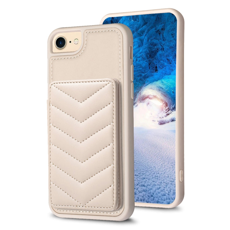 BF26 Wave Pattern Card Bag Holder Phone Case, For iPhone 14 Pro Max, For iPhone 15, For iPhone SE 2022 / 2020 / 8 / 7, For iPhone 13 Pro Max, For iPhone 13 Pro, For iPhone 12 / 12 Pro
