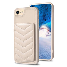 Load image into Gallery viewer, BF26 Wave Pattern Card Bag Holder Phone Case, For iPhone 14 Pro Max, For iPhone 15, For iPhone SE 2022 / 2020 / 8 / 7, For iPhone 13 Pro Max, For iPhone 13 Pro, For iPhone 12 / 12 Pro
