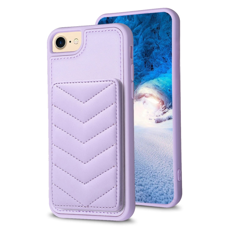 BF26 Wave Pattern Card Bag Holder Phone Case, For iPhone 14 Pro Max, For iPhone 15, For iPhone SE 2022 / 2020 / 8 / 7, For iPhone 13 Pro Max, For iPhone 13 Pro, For iPhone 12 / 12 Pro