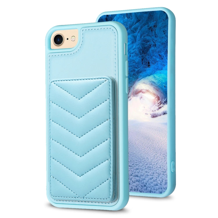 BF26 Wave Pattern Card Bag Holder Phone Case, For iPhone 14 Pro Max, For iPhone 15, For iPhone SE 2022 / 2020 / 8 / 7, For iPhone 13 Pro Max, For iPhone 13 Pro, For iPhone 12 / 12 Pro