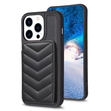 Load image into Gallery viewer, BF26 Wave Pattern Card Bag Holder Phone Case, For iPhone 14 Pro Max, For iPhone 15, For iPhone SE 2022 / 2020 / 8 / 7, For iPhone 13 Pro Max, For iPhone 13 Pro, For iPhone 12 / 12 Pro