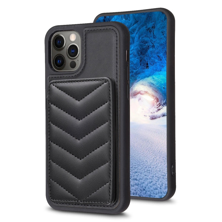 BF26 Wave Pattern Card Bag Holder Phone Case, For iPhone 14 Pro Max, For iPhone 15, For iPhone SE 2022 / 2020 / 8 / 7, For iPhone 13 Pro Max, For iPhone 13 Pro, For iPhone 12 / 12 Pro
