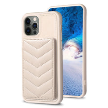 Load image into Gallery viewer, BF26 Wave Pattern Card Bag Holder Phone Case, For iPhone 14 Pro Max, For iPhone 15, For iPhone SE 2022 / 2020 / 8 / 7, For iPhone 13 Pro Max, For iPhone 13 Pro, For iPhone 12 / 12 Pro