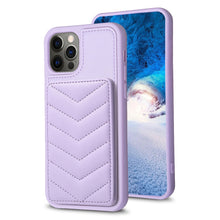 Load image into Gallery viewer, BF26 Wave Pattern Card Bag Holder Phone Case, For iPhone 14 Pro Max, For iPhone 15, For iPhone SE 2022 / 2020 / 8 / 7, For iPhone 13 Pro Max, For iPhone 13 Pro, For iPhone 12 / 12 Pro