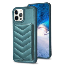 Load image into Gallery viewer, BF26 Wave Pattern Card Bag Holder Phone Case, For iPhone 12 Pro Max, For iPhone 11 Pro Max, For iPhone 11, For iPhone 11 Pro, For iPhone X / XS, For iPhone XR