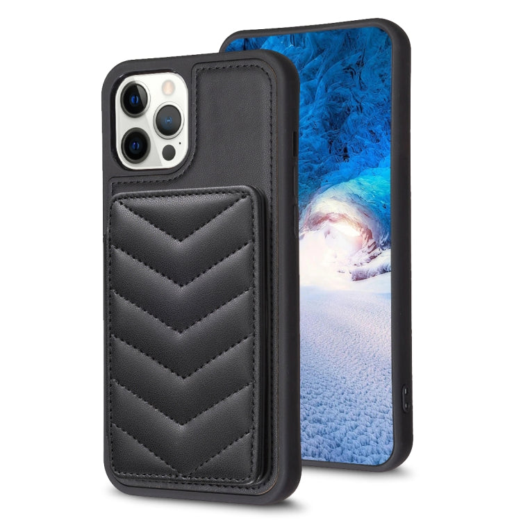 BF26 Wave Pattern Card Bag Holder Phone Case, For iPhone 12 Pro Max, For iPhone 11 Pro Max, For iPhone 11, For iPhone 11 Pro, For iPhone X / XS, For iPhone XR