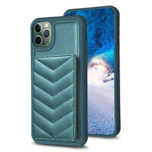 Load image into Gallery viewer, BF26 Wave Pattern Card Bag Holder Phone Case, For iPhone 12 Pro Max, For iPhone 11 Pro Max, For iPhone 11, For iPhone 11 Pro, For iPhone X / XS, For iPhone XR
