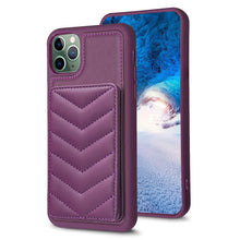 Load image into Gallery viewer, BF26 Wave Pattern Card Bag Holder Phone Case, For iPhone 12 Pro Max, For iPhone 11 Pro Max, For iPhone 11, For iPhone 11 Pro, For iPhone X / XS, For iPhone XR