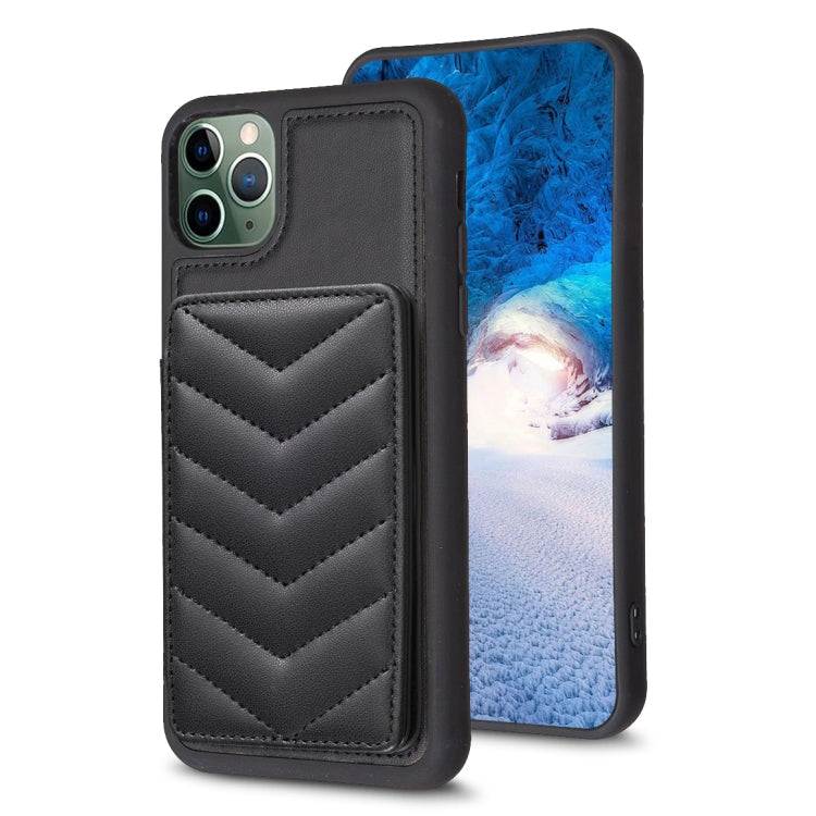 BF26 Wave Pattern Card Bag Holder Phone Case, For iPhone 12 Pro Max, For iPhone 11 Pro Max, For iPhone 11, For iPhone 11 Pro, For iPhone X / XS, For iPhone XR