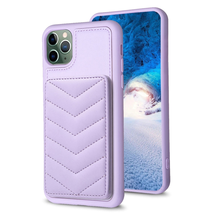 BF26 Wave Pattern Card Bag Holder Phone Case, For iPhone 12 Pro Max, For iPhone 11 Pro Max, For iPhone 11, For iPhone 11 Pro, For iPhone X / XS, For iPhone XR