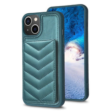 Load image into Gallery viewer, BF26 Wave Pattern Card Bag Holder Phone Case, For iPhone 12 Pro Max, For iPhone 11 Pro Max, For iPhone 11, For iPhone 11 Pro, For iPhone X / XS, For iPhone XR
