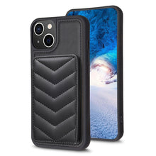 Load image into Gallery viewer, BF26 Wave Pattern Card Bag Holder Phone Case, For iPhone 12 Pro Max, For iPhone 11 Pro Max, For iPhone 11, For iPhone 11 Pro, For iPhone X / XS, For iPhone XR