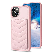 Load image into Gallery viewer, BF26 Wave Pattern Card Bag Holder Phone Case, For iPhone 12 Pro Max, For iPhone 11 Pro Max, For iPhone 11, For iPhone 11 Pro, For iPhone X / XS, For iPhone XR