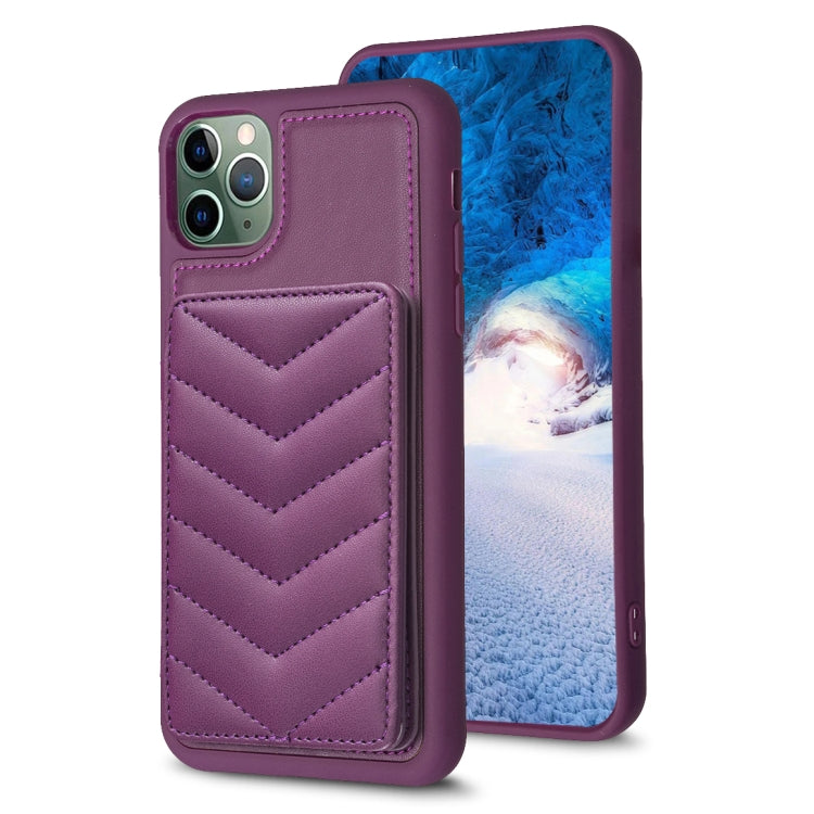 BF26 Wave Pattern Card Bag Holder Phone Case, For iPhone 12 Pro Max, For iPhone 11 Pro Max, For iPhone 11, For iPhone 11 Pro, For iPhone X / XS, For iPhone XR