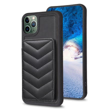 Load image into Gallery viewer, BF26 Wave Pattern Card Bag Holder Phone Case, For iPhone 12 Pro Max, For iPhone 11 Pro Max, For iPhone 11, For iPhone 11 Pro, For iPhone X / XS, For iPhone XR