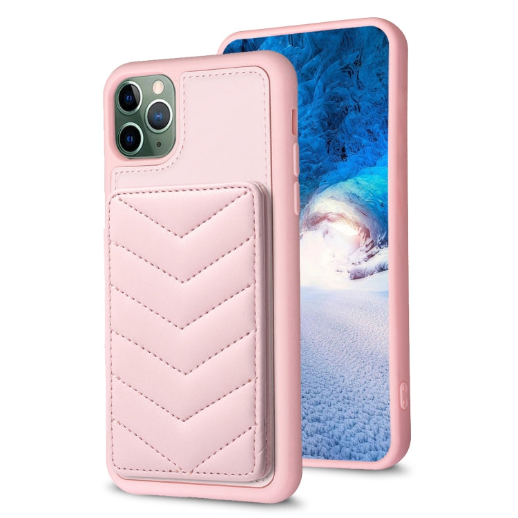 BF26 Wave Pattern Card Bag Holder Phone Case, For iPhone 12 Pro Max, For iPhone 11 Pro Max, For iPhone 11, For iPhone 11 Pro, For iPhone X / XS, For iPhone XR