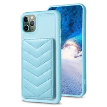 Load image into Gallery viewer, BF26 Wave Pattern Card Bag Holder Phone Case, For iPhone 12 Pro Max, For iPhone 11 Pro Max, For iPhone 11, For iPhone 11 Pro, For iPhone X / XS, For iPhone XR