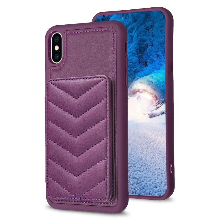 BF26 Wave Pattern Card Bag Holder Phone Case, For iPhone 12 Pro Max, For iPhone 11 Pro Max, For iPhone 11, For iPhone 11 Pro, For iPhone X / XS, For iPhone XR