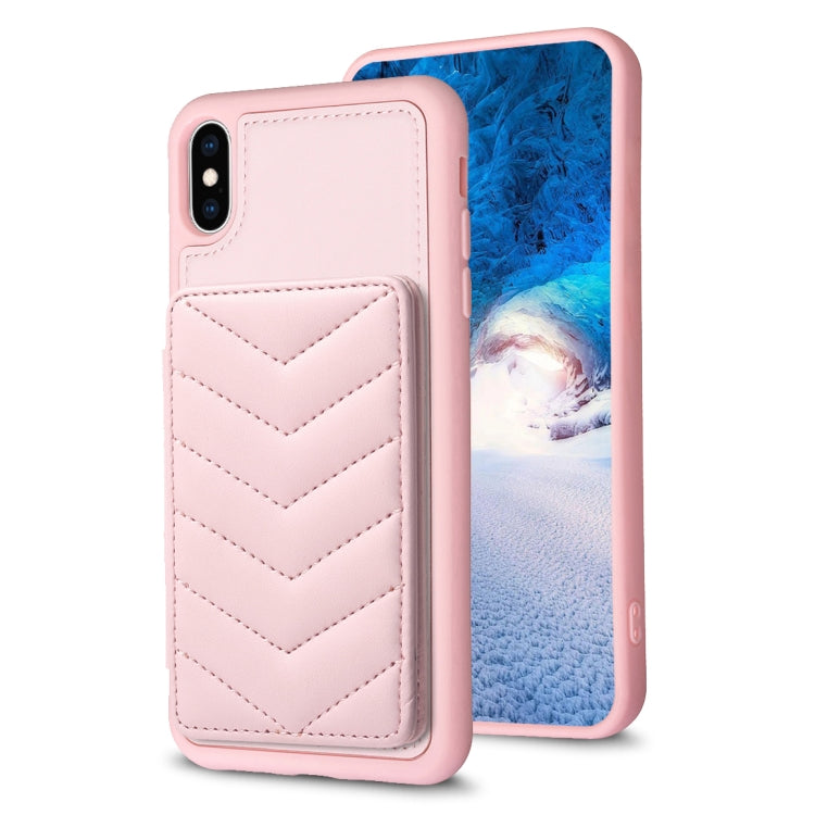 BF26 Wave Pattern Card Bag Holder Phone Case, For iPhone 12 Pro Max, For iPhone 11 Pro Max, For iPhone 11, For iPhone 11 Pro, For iPhone X / XS, For iPhone XR