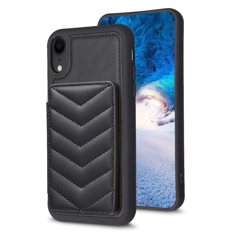 BF26 Wave Pattern Card Bag Holder Phone Case, For iPhone 12 Pro Max, For iPhone 11 Pro Max, For iPhone 11, For iPhone 11 Pro, For iPhone X / XS, For iPhone XR