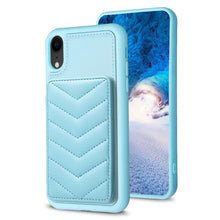 Load image into Gallery viewer, BF26 Wave Pattern Card Bag Holder Phone Case, For iPhone 12 Pro Max, For iPhone 11 Pro Max, For iPhone 11, For iPhone 11 Pro, For iPhone X / XS, For iPhone XR