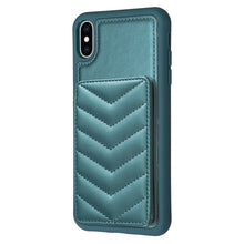 Load image into Gallery viewer, BF26 Wave Pattern Card Bag Holder Phone Case, For iPhone XS Max, For iPhone 8 Plus / 7 Plus