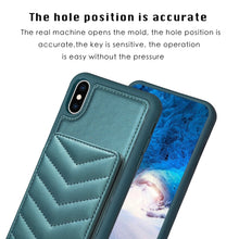 Load image into Gallery viewer, BF26 Wave Pattern Card Bag Holder Phone Case, For iPhone XS Max, For iPhone 8 Plus / 7 Plus