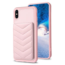 Load image into Gallery viewer, BF26 Wave Pattern Card Bag Holder Phone Case, For iPhone XS Max, For iPhone 8 Plus / 7 Plus