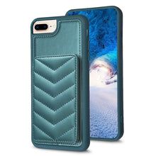 Load image into Gallery viewer, BF26 Wave Pattern Card Bag Holder Phone Case, For iPhone XS Max, For iPhone 8 Plus / 7 Plus