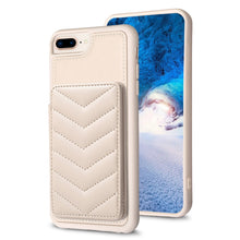Load image into Gallery viewer, BF26 Wave Pattern Card Bag Holder Phone Case, For iPhone XS Max, For iPhone 8 Plus / 7 Plus