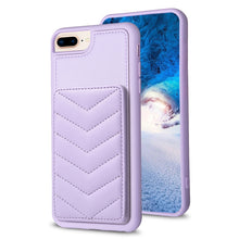Load image into Gallery viewer, BF26 Wave Pattern Card Bag Holder Phone Case, For iPhone XS Max, For iPhone 8 Plus / 7 Plus