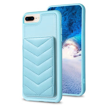 Load image into Gallery viewer, BF26 Wave Pattern Card Bag Holder Phone Case, For iPhone XS Max, For iPhone 8 Plus / 7 Plus