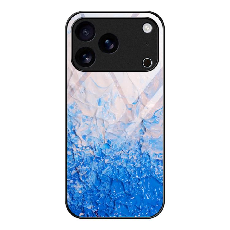 Marble Pattern Glass Protective Phone Case, For iPhone 18 Pro / 17 Pro, For iPhone 18 Pro Max / 17 Pro Max, For iPhone 17, For iPhone 17 Air, For iPhone 15 Pro Max, For iPhone 15 Pro